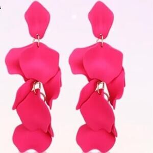 Acrylic Flower Petal Earrings